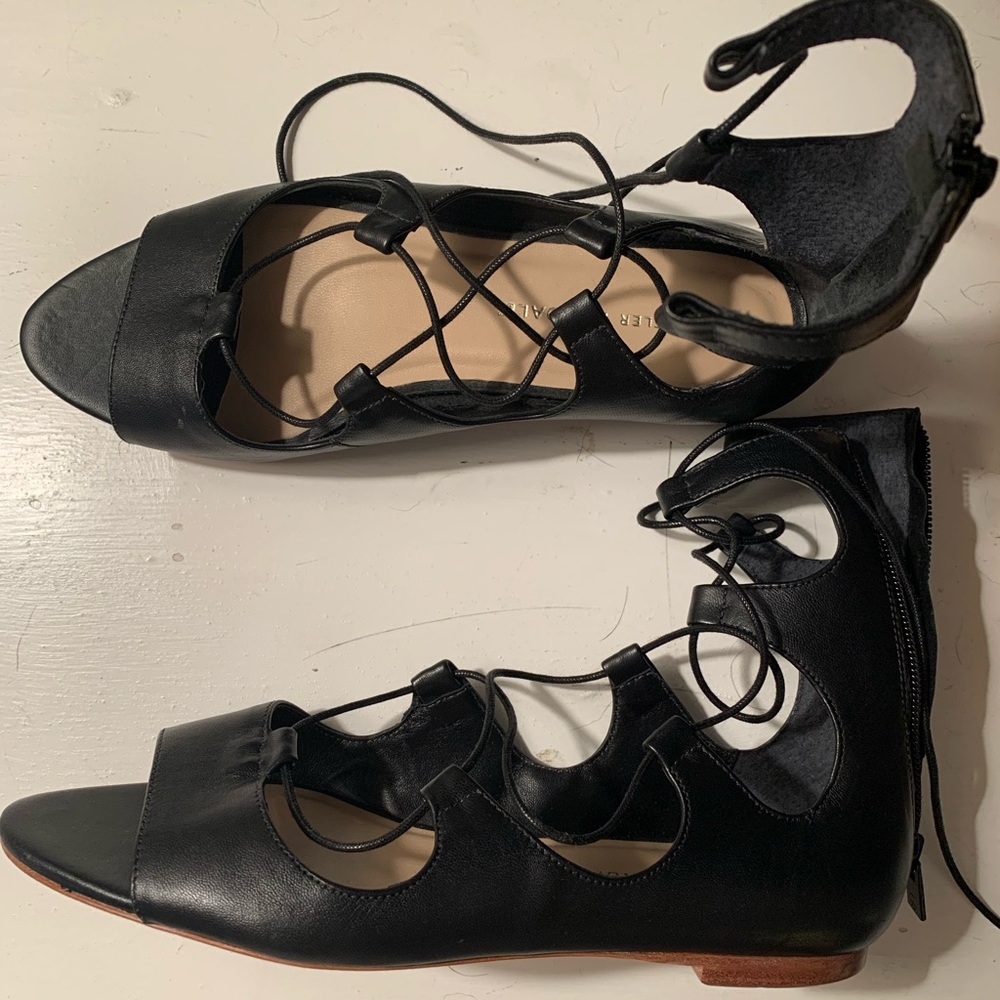 Loeffler Randall Leather lace-up ballet style open toe sandal